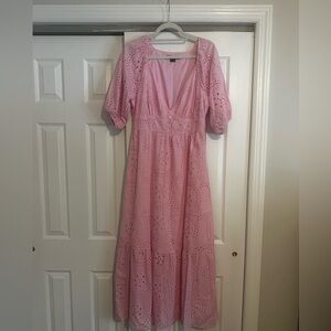 Sanctuary Maxi Eyelet V-Neck Dress